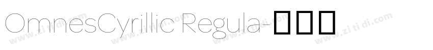 OmnesCyrillic Regula字体转换